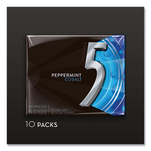 5 Gum, Peppermint Cobalt, 15 Sticks-pack, 10 Packs-box