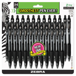ESZEB12221 - Z-Grip Retractable Ballpoint Pen, Black Ink, Medium, 24-pack