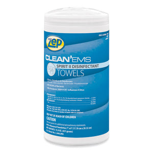 Clean'ems Spirit Ii Towels, 8 X 7, Citrus, 80-canister, 6 Canisters-carton
