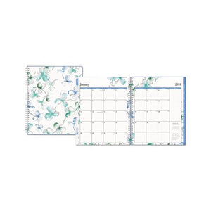 Lindley Weekly-monthly Wirebound Planner, 11 X 8.5, White-blue, 2021